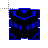 Blue black cool cube cursor