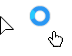 Glitch / TikTok animated Cursors preview