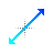 Blue diagonal resize 2 cursor