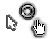 Flashing Neon Gray and White Cursors preview