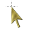 3D Dark Gold Pointer cursor