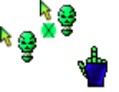 Skull Green Cursors preview