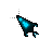 Sky blue light cursor