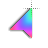 Left Transparent Flowing Rainbow shadow cursor