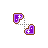 Purple kawaii Cheesecakes - diagonal resize 1 cursor