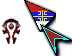 WoW Horde Serbian Flag Arrow Cursors cursor preview