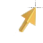 Left golden 3d tail cursor