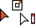 Sans Light Orange Cursors preview