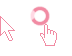 Pink Whit White Cursors preview
