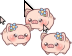 Kawaii Pig Cerdito Tierno Cute 4 Cursors preview