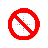 Super Simple Red Unaviable cursor