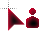 Black and Red glow Person cursor