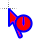 Red and blue WIB cursor