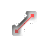Red Metal Diagonal 2 Resize cursor
