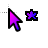 Pink and blue star background cursor
