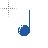 quarter note navy cursor