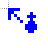 Blue 16-bit person cursor