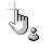 Mano plateada new person cursor