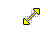 Yellow Windows 7 Aero diagnal 2 cursor