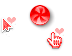 Red Mini Mac Love Cursors preview