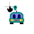 Teal car location cursor