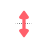 Vertical resize cursor