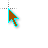 Binary Enchanced - Cyan & Dark Orange Shadow Cursors preview