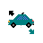 Teal car diagonal2 cursor