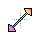 Pastel Rainbow Diagonal Resize Right cursor
