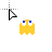 Pac-Man™ Cursors Ghost Orange cursor