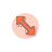 Diagonal Resize 1 Orange Circle cursor