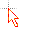 Contornado vermelho bonito cursor