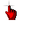 Metálico rojo cursor