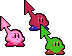 Multicolor Kirbys Cursors preview