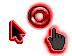 Flashing Neon Red and Black Cursors preview