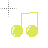 double eighth note yellow cursor