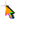 ORANGE CHROMA 3D Shaded cursor