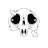skull animated diagonal resize left cursor