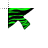 zebra print_Black & green cursor