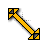 3D Diagonal Resize 1 Triforce cursor