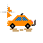 Orange car loading cursor