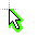Green-Shaded-Fire Mouse Pointer- cursor