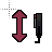 Vertical resize cursor