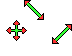Resize Red and Green Reverse Cursors preview