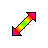 Never-Lost Rainbow 12b (ne-sw resize) cursor