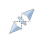 Cyberpunk Blue Diagonal Resize 2 cursor