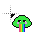 green rainbow cloud cursor