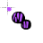 zebra print_black and purple cursor