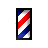 Red and Blue Barbor Pole with Bevel cursor