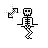 skeleton dance diagonal resize left cursor